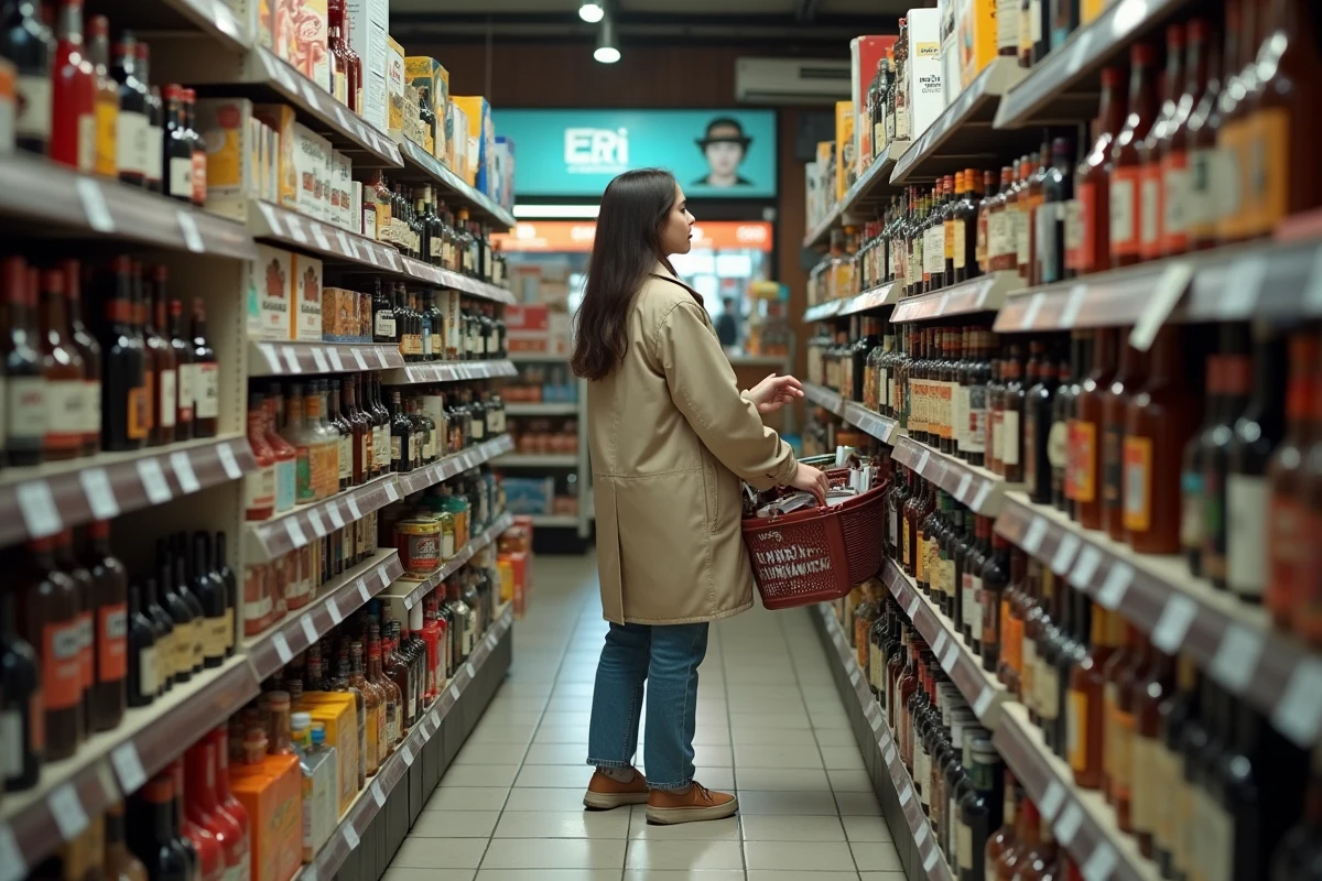 Jeune femme achetant dans une boutique à Dancharia