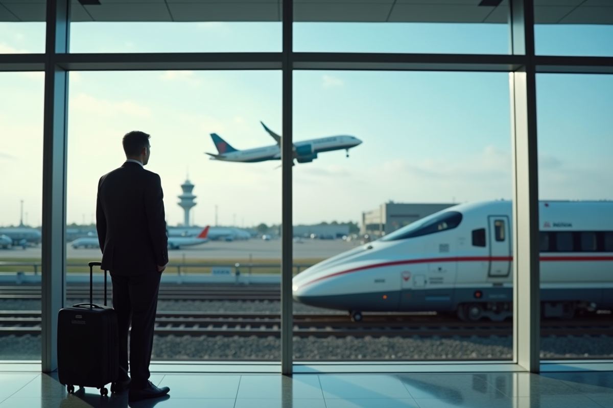 Passager regardant l